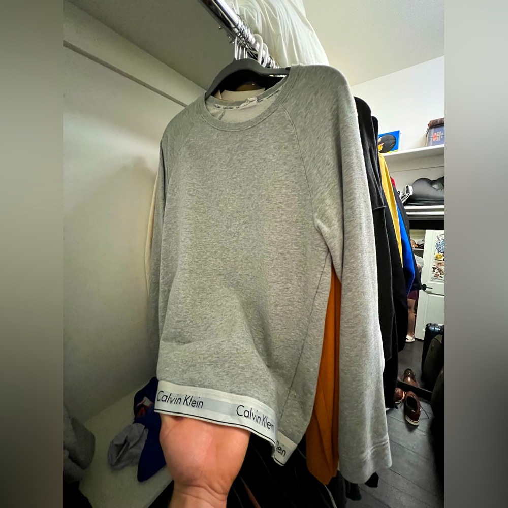 Calvin Klein Grey Sweatshirt. Size Medium